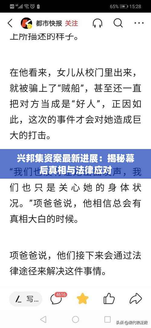 兴邦集资案最新进展：揭秘幕后真相与法律应对