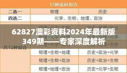 62827澳彩资料2024年最新版349期——专家深度解析