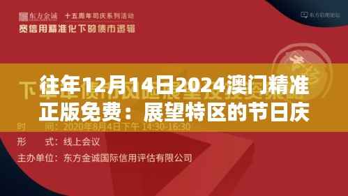 往年12月14日2024澳门精准正版免费：展望特区的节日庆典，真伪之间