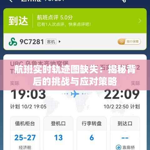 航班实时轨迹图缺失：揭秘背后的挑战与应对策略