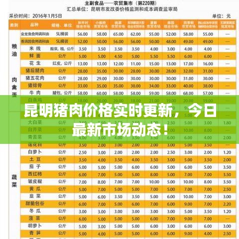 昆明猪肉价格实时更新，今日最新市场动态！