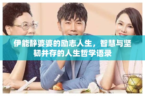 伊能静婆婆的励志人生,智慧与坚韧并存的人生哲学语录