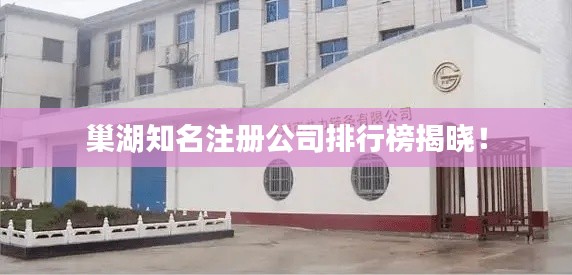 巢湖知名注册公司排行榜揭晓！