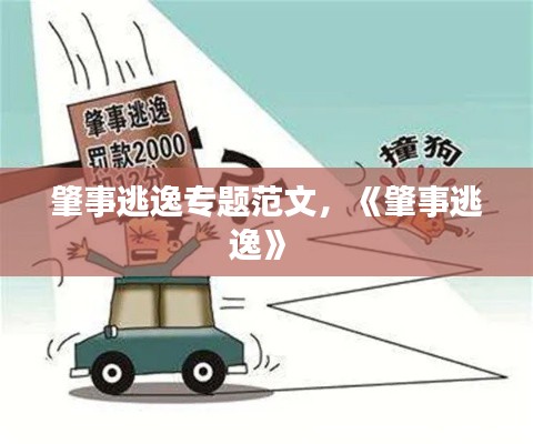 肇事逃逸专题范文，《肇事逃逸》 