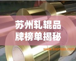 苏州轧辊品牌榜单揭秘，前十名优质选择